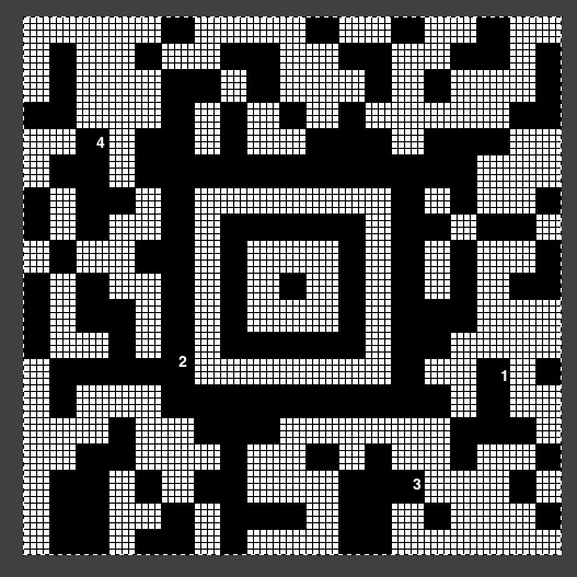 Knit QR codes 1, repeats from BW images – alessandrina.com