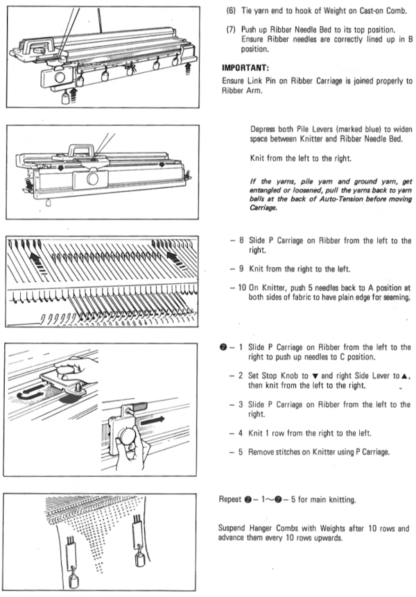 Pile knitting –