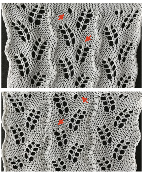 lacy interrupted v stitch pattern