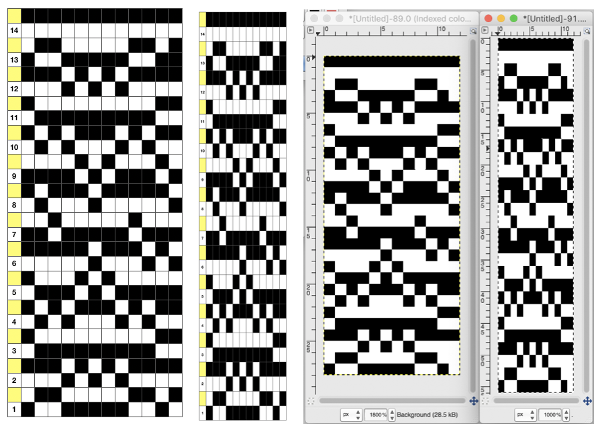 Mosaics and mazes charting meet Numbers, GIMP, and DBJ