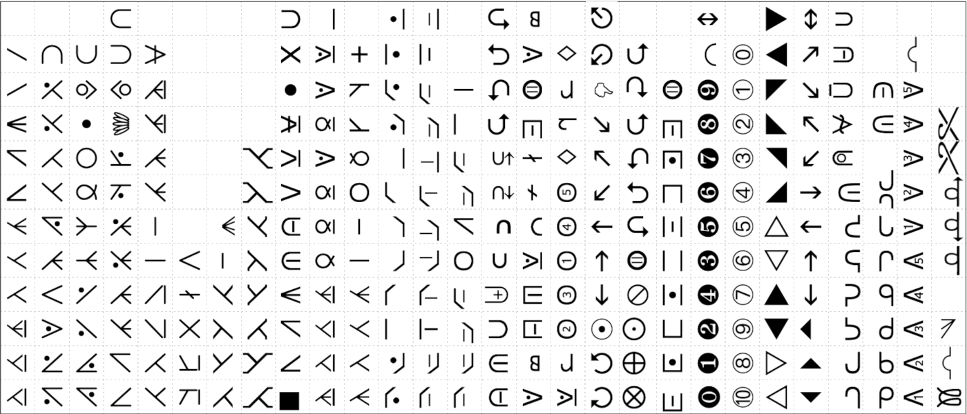 Machine or hand knit symbols DIY charts with copy and paste in Gimp